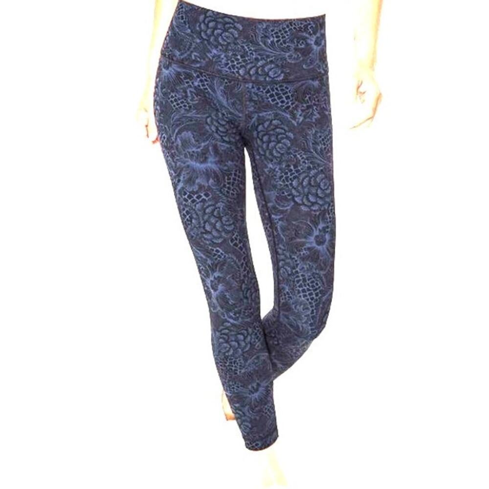 Lululemon Wunder Under Hi-Rise 7/8 Tight Leggings Full-On Luxtreme 25 Blue Black - Picture 2 of 7